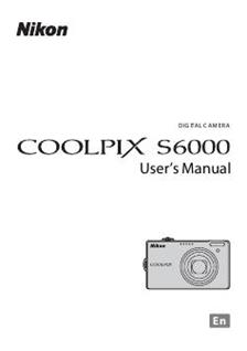 Nikon Coolpix S6000 manual. Camera Instructions.